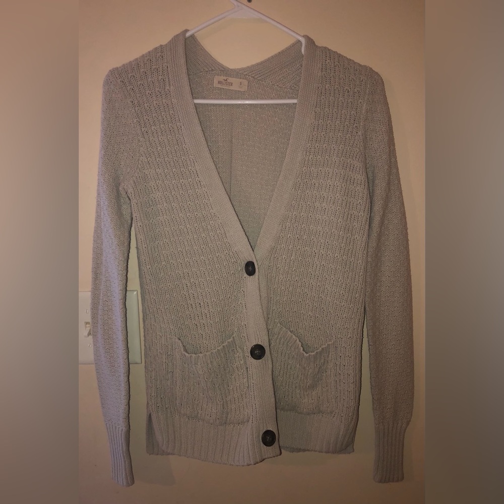 Hollister Tan Cardigan Sweater Size Small